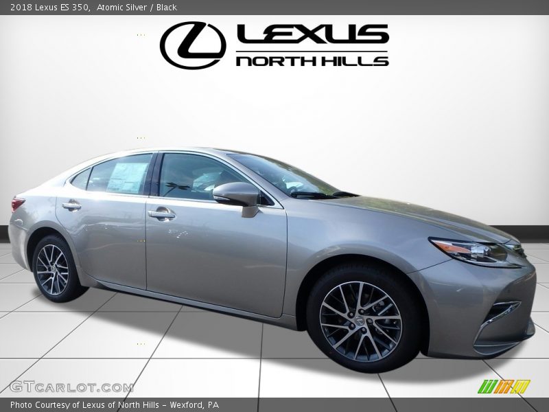 Atomic Silver / Black 2018 Lexus ES 350