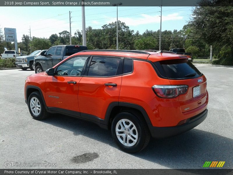 Spitfire Orange / Black/Sandstorm 2018 Jeep Compass Sport