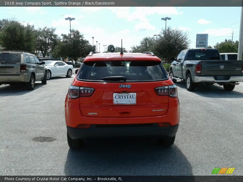 Spitfire Orange / Black/Sandstorm 2018 Jeep Compass Sport