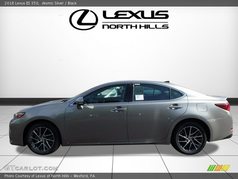 Atomic Silver / Black 2018 Lexus ES 350