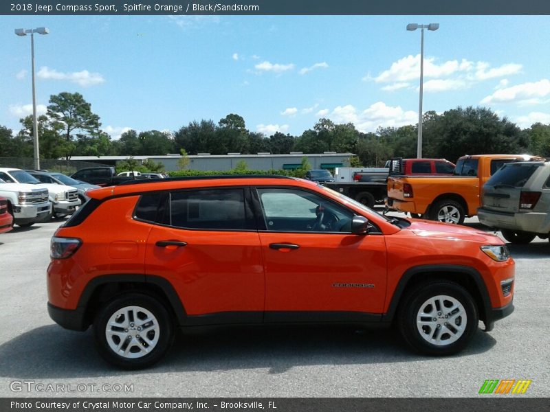 Spitfire Orange / Black/Sandstorm 2018 Jeep Compass Sport