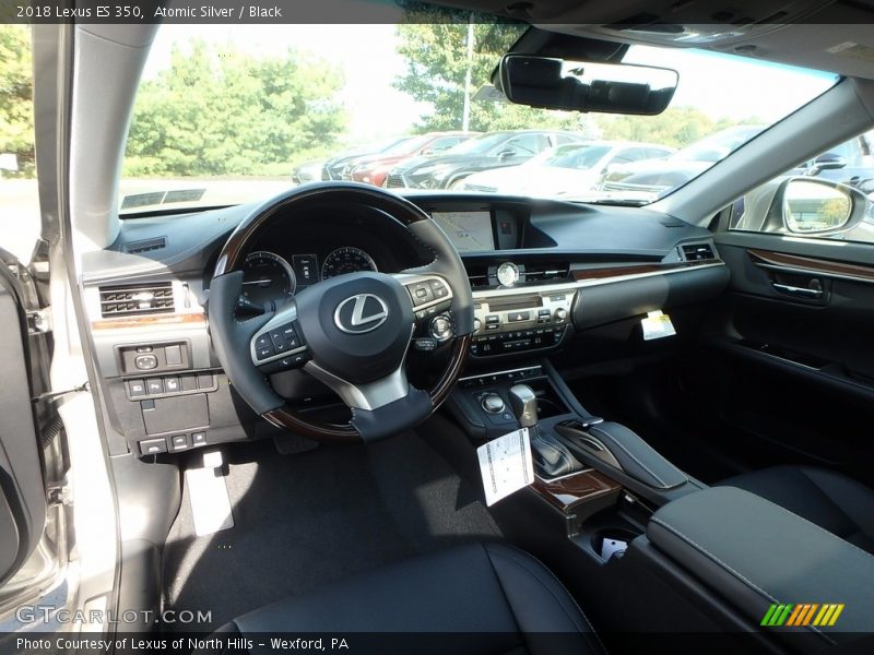 Atomic Silver / Black 2018 Lexus ES 350