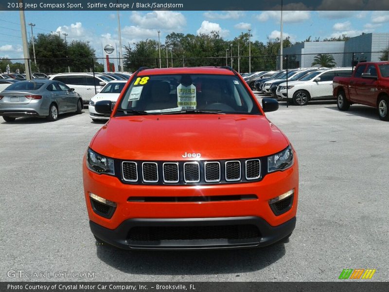 Spitfire Orange / Black/Sandstorm 2018 Jeep Compass Sport