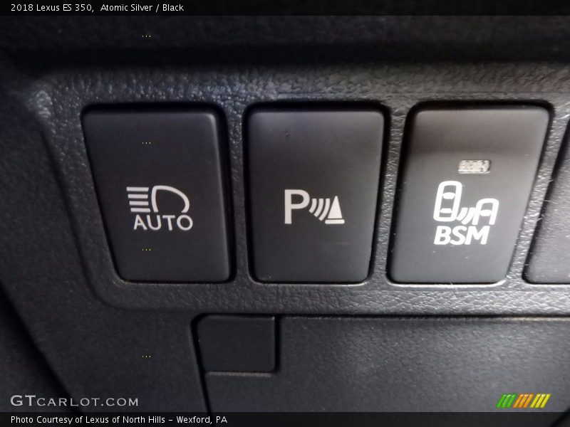 Atomic Silver / Black 2018 Lexus ES 350
