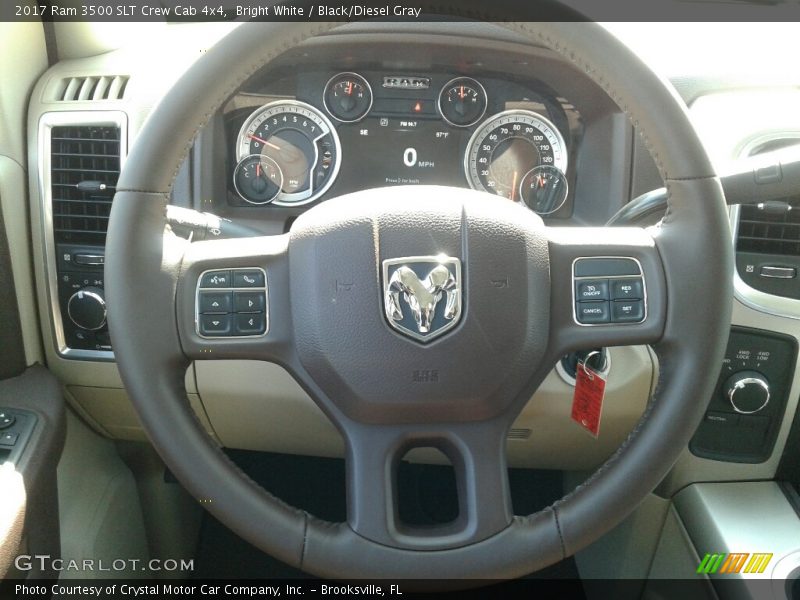 Bright White / Black/Diesel Gray 2017 Ram 3500 SLT Crew Cab 4x4