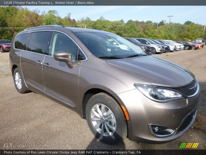 Molten Silver / Black/Alloy 2018 Chrysler Pacifica Touring L
