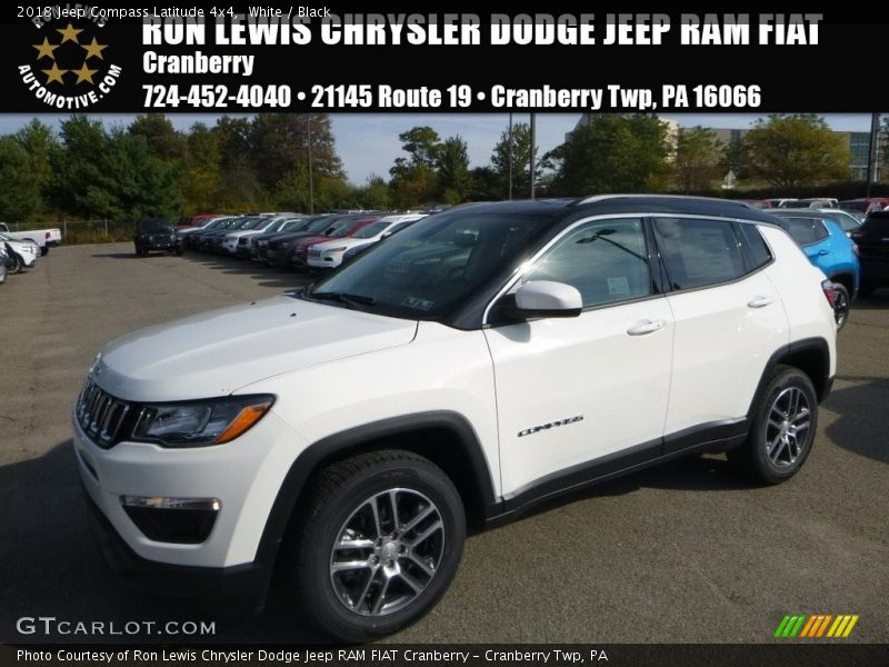 White / Black 2018 Jeep Compass Latitude 4x4