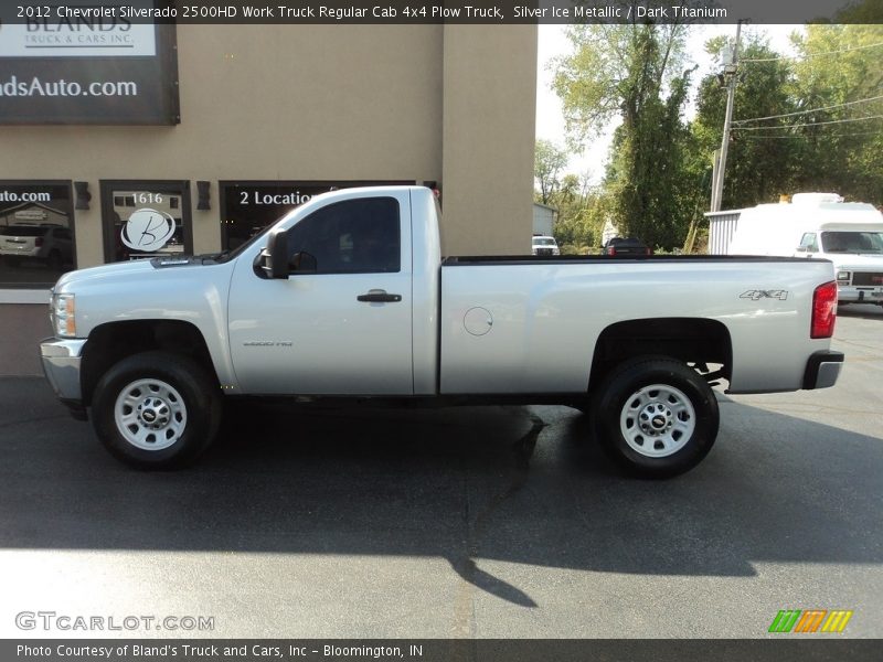 Silver Ice Metallic / Dark Titanium 2012 Chevrolet Silverado 2500HD Work Truck Regular Cab 4x4 Plow Truck