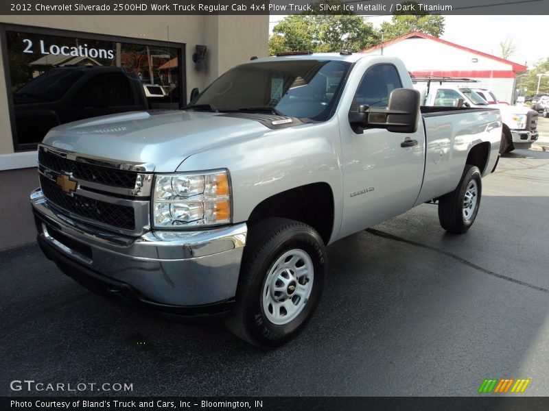 Silver Ice Metallic / Dark Titanium 2012 Chevrolet Silverado 2500HD Work Truck Regular Cab 4x4 Plow Truck
