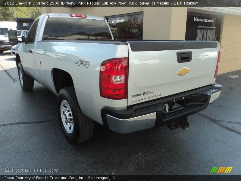 Silver Ice Metallic / Dark Titanium 2012 Chevrolet Silverado 2500HD Work Truck Regular Cab 4x4 Plow Truck