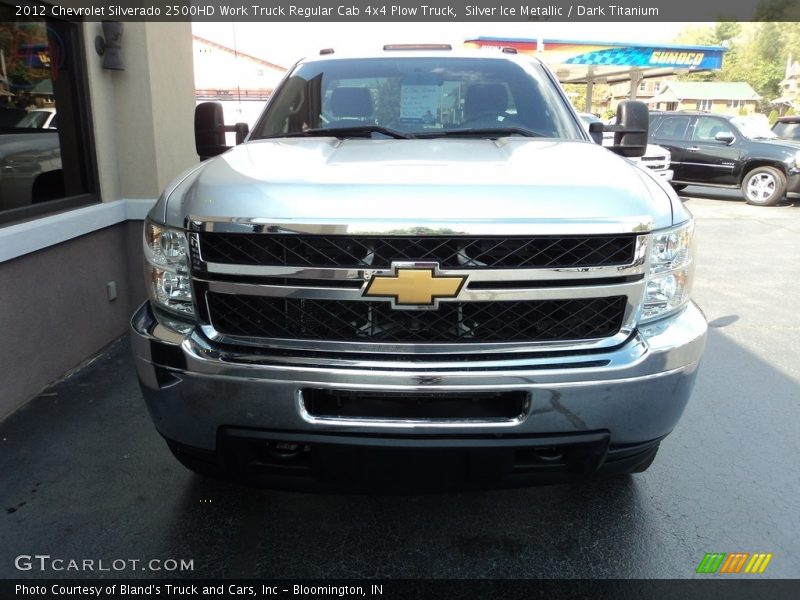 Silver Ice Metallic / Dark Titanium 2012 Chevrolet Silverado 2500HD Work Truck Regular Cab 4x4 Plow Truck