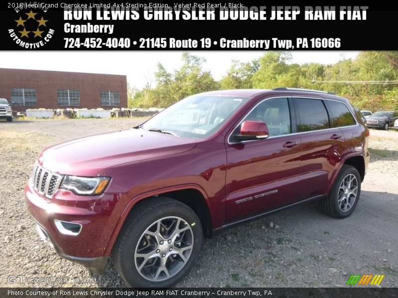 Velvet Red Pearl / Black 2018 Jeep Grand Cherokee Limited 4x4 Sterling Edition