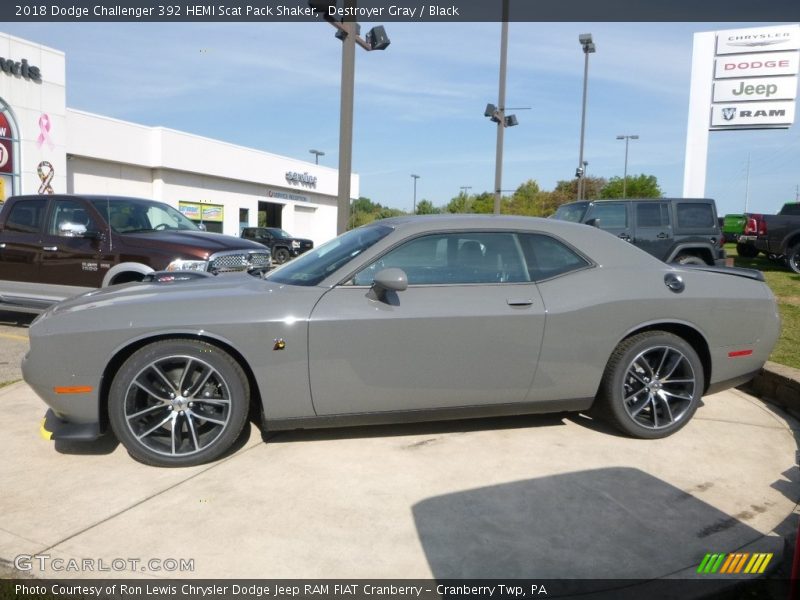 Destroyer Gray / Black 2018 Dodge Challenger 392 HEMI Scat Pack Shaker