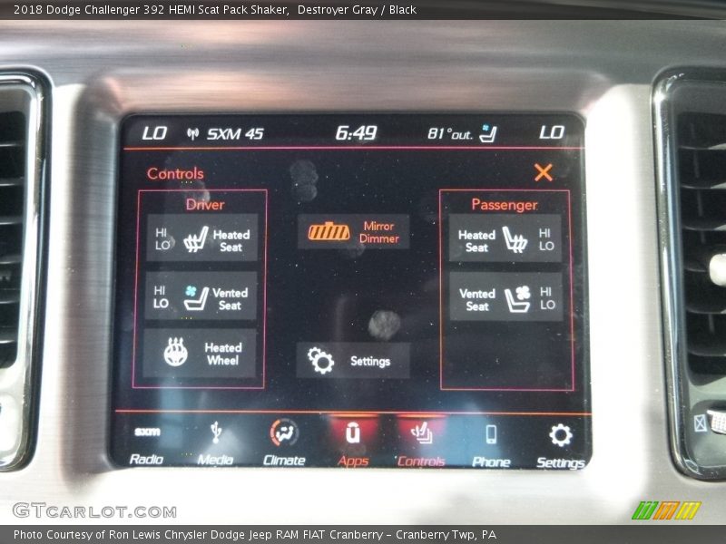 Destroyer Gray / Black 2018 Dodge Challenger 392 HEMI Scat Pack Shaker