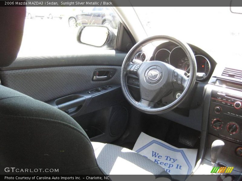 Sunlight Silver Metallic / Black 2006 Mazda MAZDA3 i Sedan