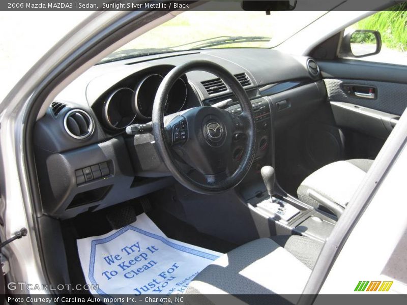 Sunlight Silver Metallic / Black 2006 Mazda MAZDA3 i Sedan