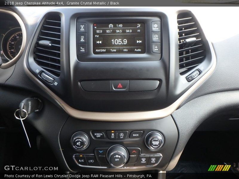 Granite Crystal Metallic / Black 2018 Jeep Cherokee Altitude 4x4