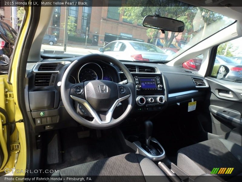 Mystic Yellow Pearl / Black 2015 Honda Fit LX