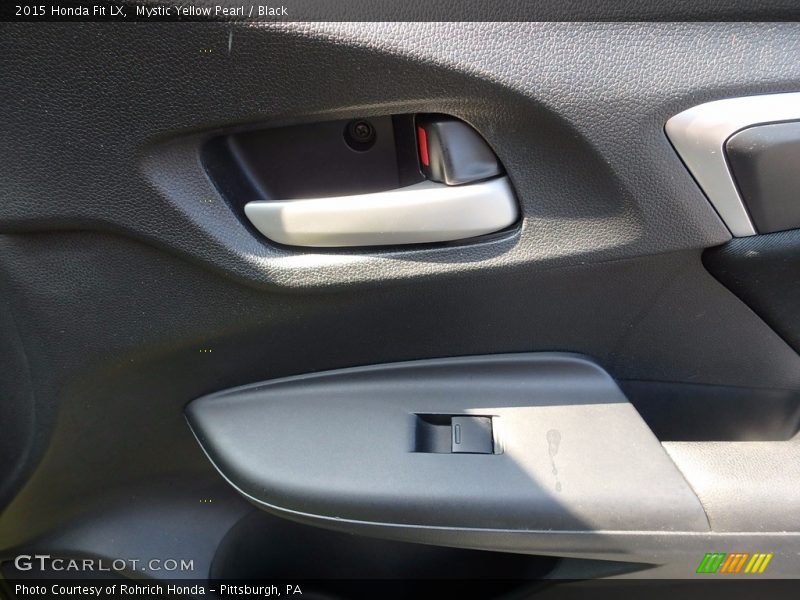 Mystic Yellow Pearl / Black 2015 Honda Fit LX