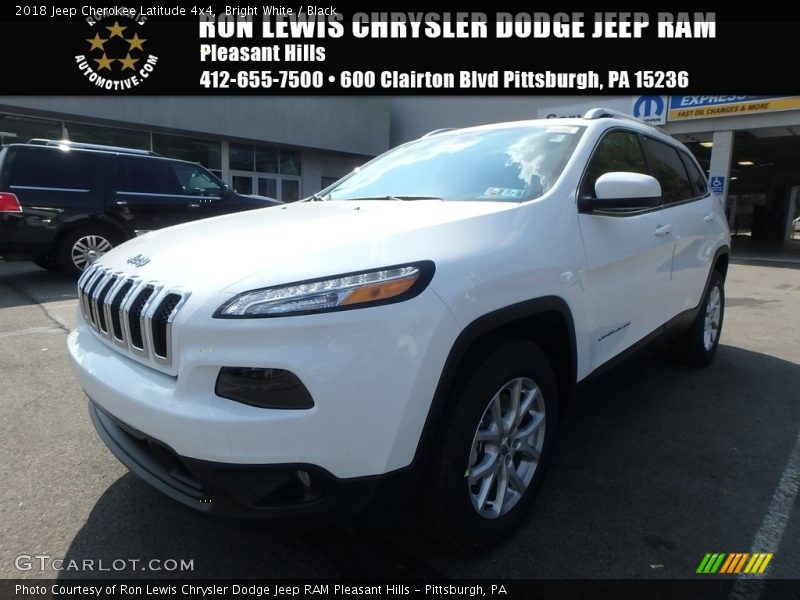 Bright White / Black 2018 Jeep Cherokee Latitude 4x4