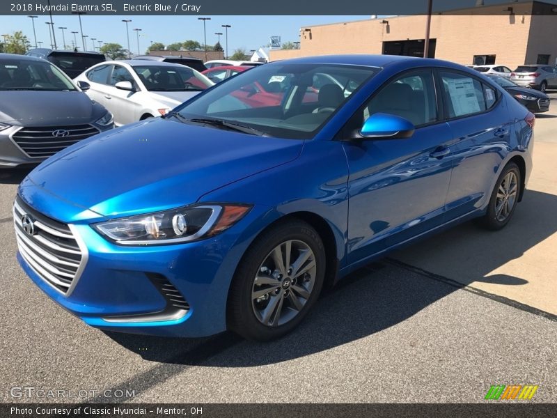 Electric Blue / Gray 2018 Hyundai Elantra SEL