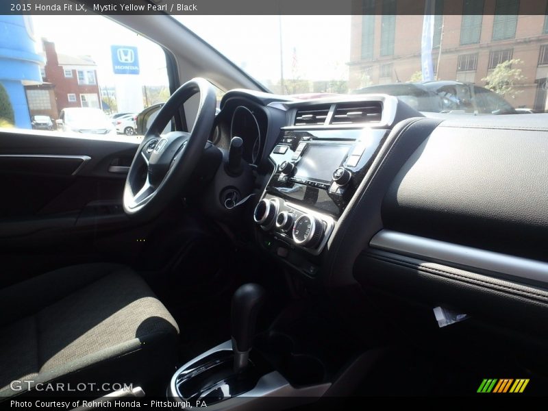 Mystic Yellow Pearl / Black 2015 Honda Fit LX