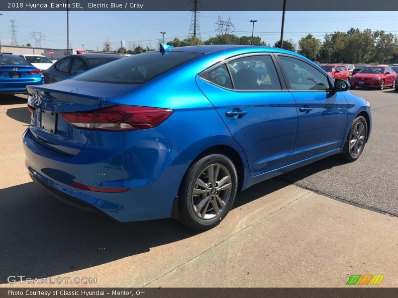 Electric Blue / Gray 2018 Hyundai Elantra SEL