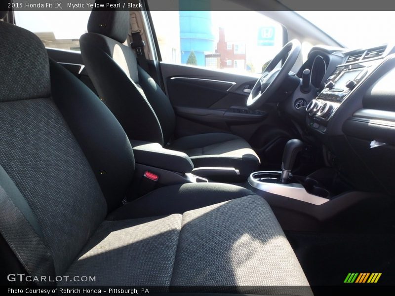 Mystic Yellow Pearl / Black 2015 Honda Fit LX