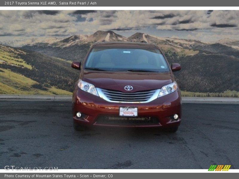 Salsa Red Pearl / Ash 2017 Toyota Sienna XLE AWD