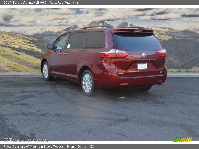Salsa Red Pearl / Ash 2017 Toyota Sienna XLE AWD
