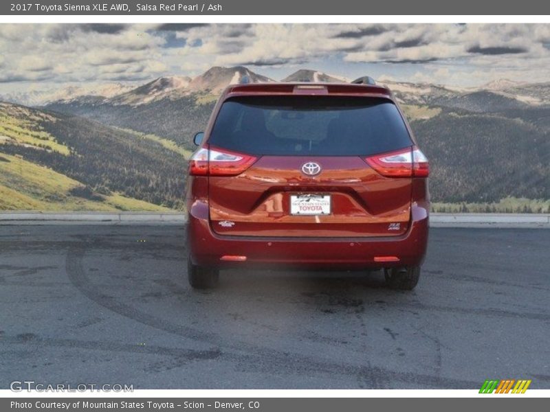 Salsa Red Pearl / Ash 2017 Toyota Sienna XLE AWD