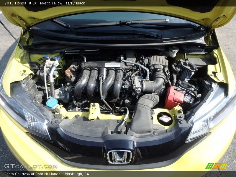 Mystic Yellow Pearl / Black 2015 Honda Fit LX