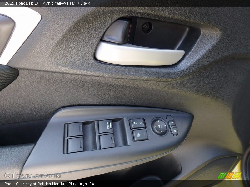 Mystic Yellow Pearl / Black 2015 Honda Fit LX