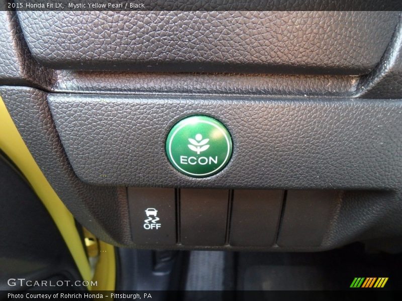 Mystic Yellow Pearl / Black 2015 Honda Fit LX