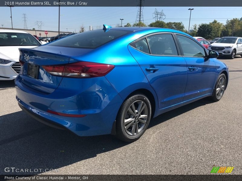 Electric Blue / Gray 2018 Hyundai Elantra SEL