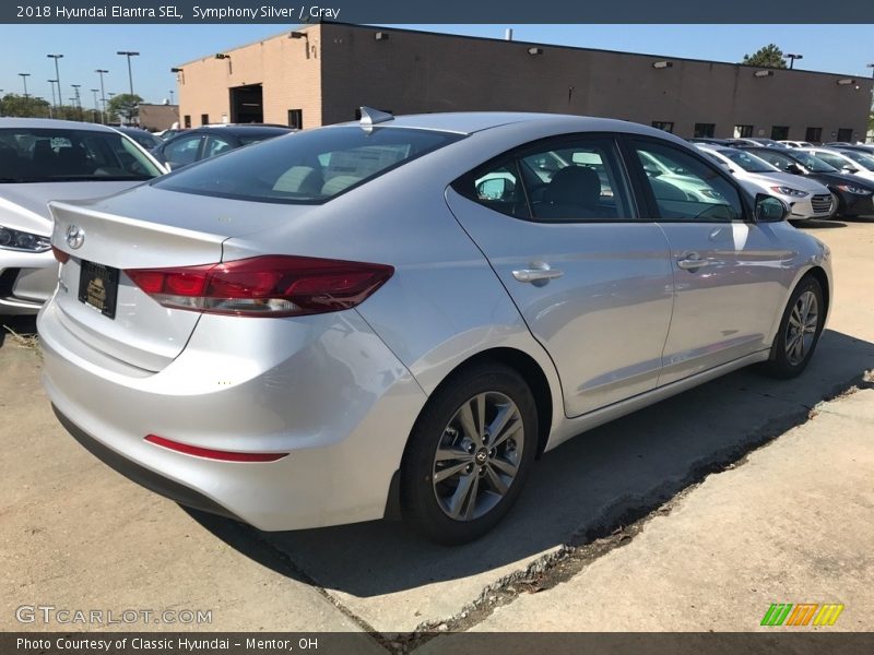 Symphony Silver / Gray 2018 Hyundai Elantra SEL