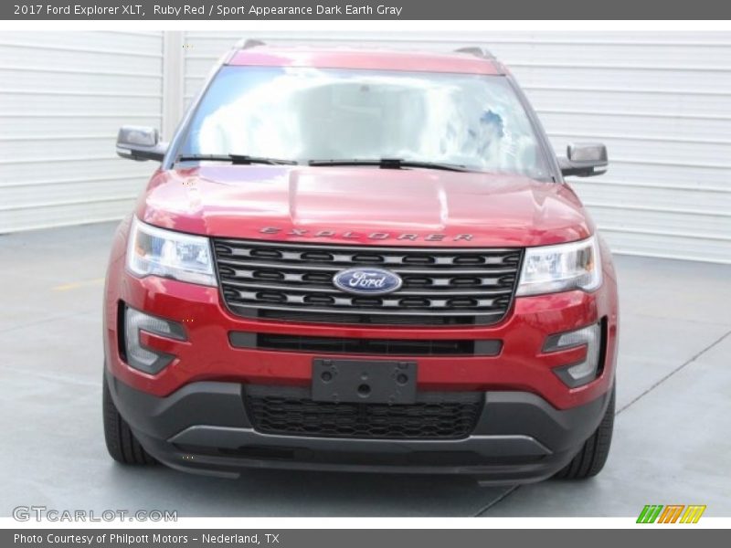 Ruby Red / Sport Appearance Dark Earth Gray 2017 Ford Explorer XLT