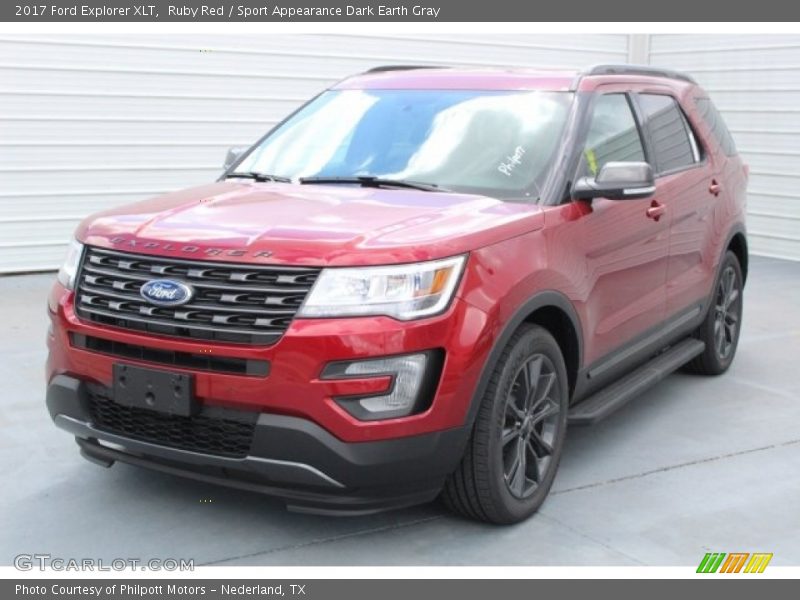 Ruby Red / Sport Appearance Dark Earth Gray 2017 Ford Explorer XLT