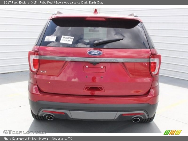 Ruby Red / Sport Appearance Dark Earth Gray 2017 Ford Explorer XLT