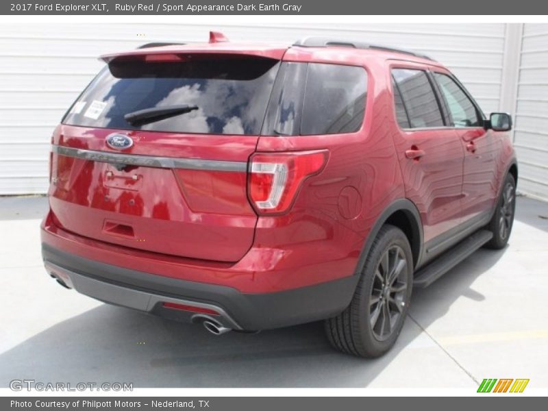 Ruby Red / Sport Appearance Dark Earth Gray 2017 Ford Explorer XLT