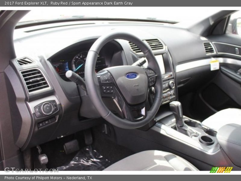 Ruby Red / Sport Appearance Dark Earth Gray 2017 Ford Explorer XLT