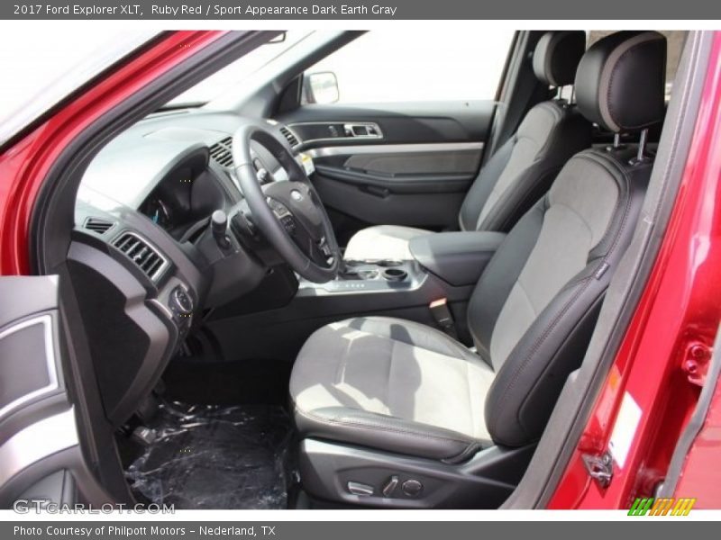 Ruby Red / Sport Appearance Dark Earth Gray 2017 Ford Explorer XLT