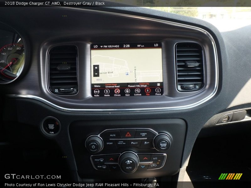 Destroyer Gray / Black 2018 Dodge Charger GT AWD