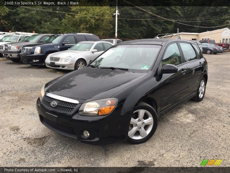 Black / Black 2008 Kia Spectra 5 SX Wagon
