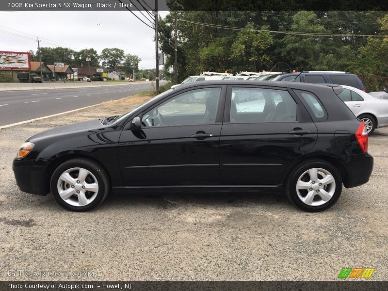 Black / Black 2008 Kia Spectra 5 SX Wagon