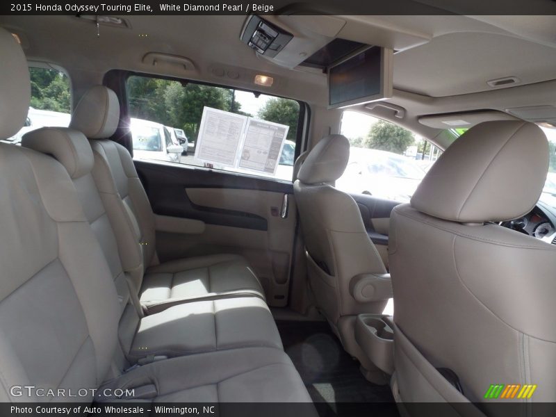 White Diamond Pearl / Beige 2015 Honda Odyssey Touring Elite