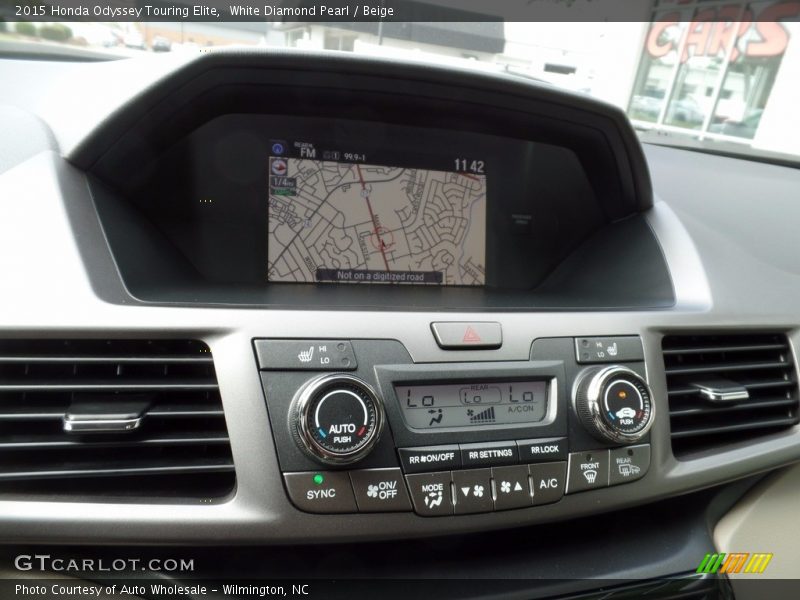 White Diamond Pearl / Beige 2015 Honda Odyssey Touring Elite