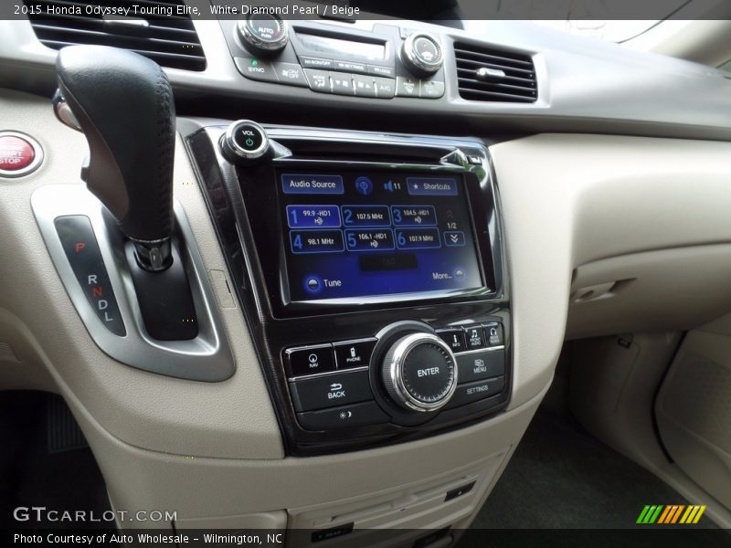 White Diamond Pearl / Beige 2015 Honda Odyssey Touring Elite