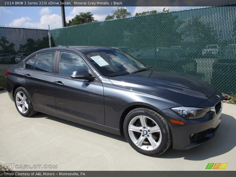 Mineral Grey Metallic / Black 2014 BMW 3 Series 320i xDrive Sedan