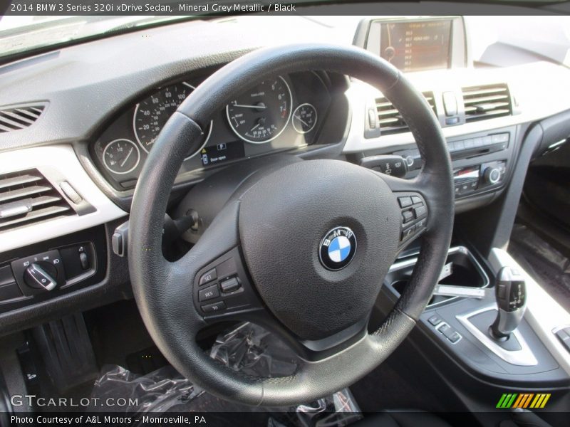 Mineral Grey Metallic / Black 2014 BMW 3 Series 320i xDrive Sedan